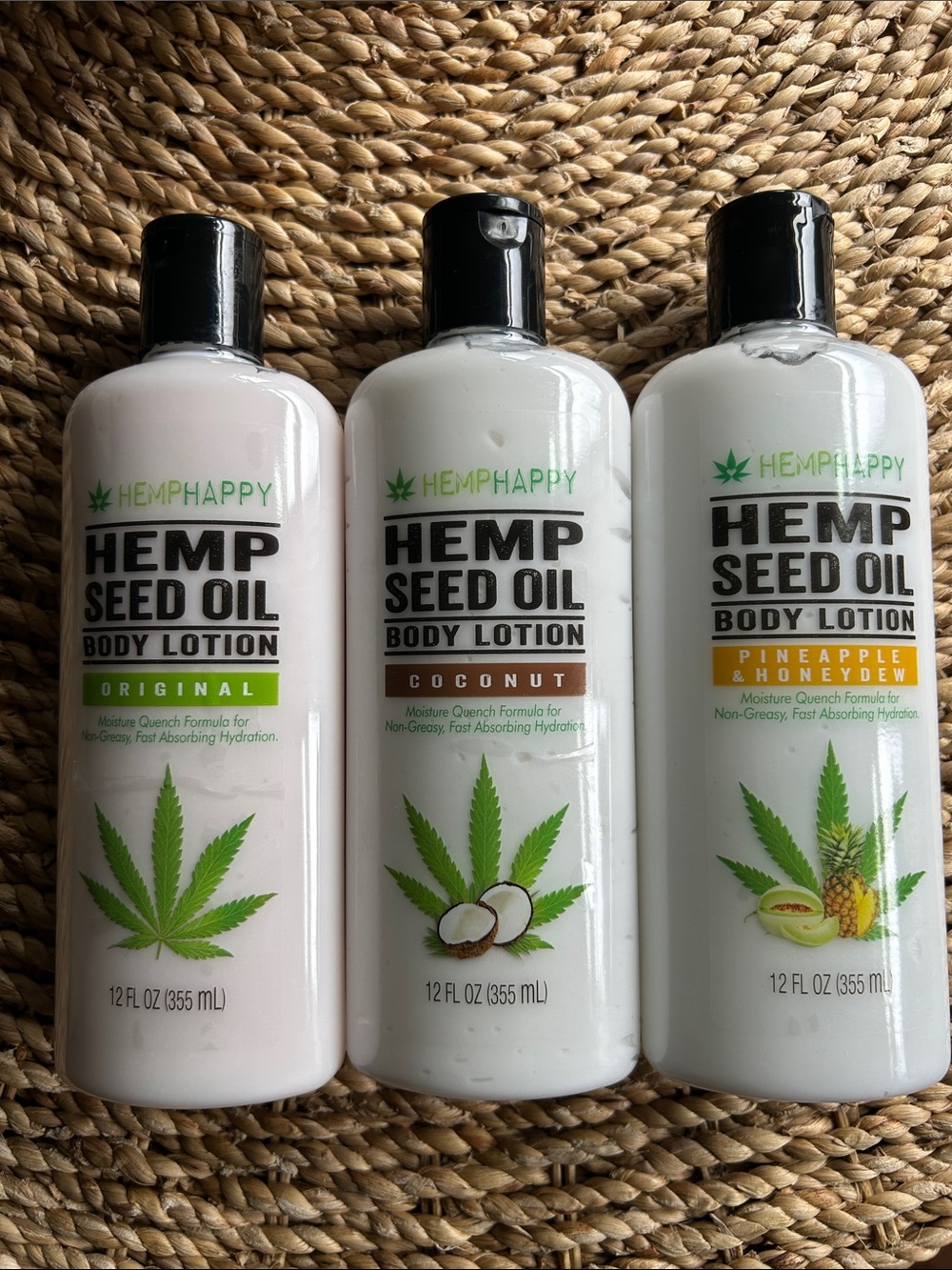 Hemp Happy Hemp Seed Oil body lotion.